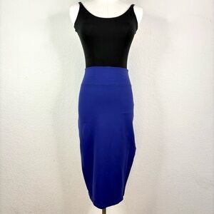 BCBGeneration Deep Blue High-Waist Pencil Skirt | Size S | Made in USA